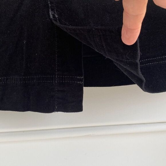 Athleta Velvet Cotton Mini Skirt With Drawstring And Pockets Black 6 - Picture 8 of 15